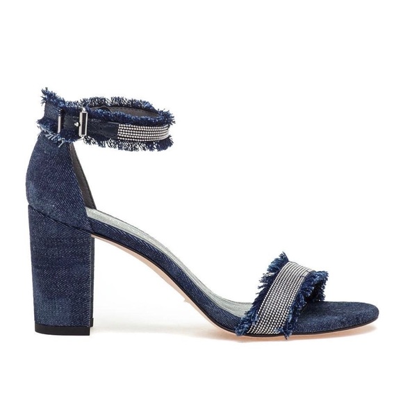Stuart Weitzman Denim Chaingang Sandals - Picture 3 of 15